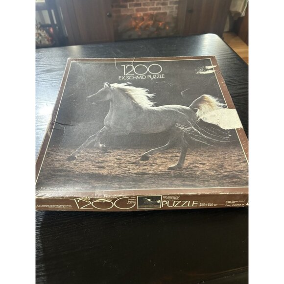 FX Schmid 1200 Piece Exquisit Jigsaw Puzzle Wild Mustang Horse Vintage in Box - Picture 8 of 9